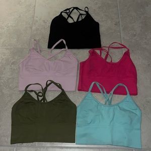 5 NVGTN sports bras. XS. No padding. All 5 for $35.